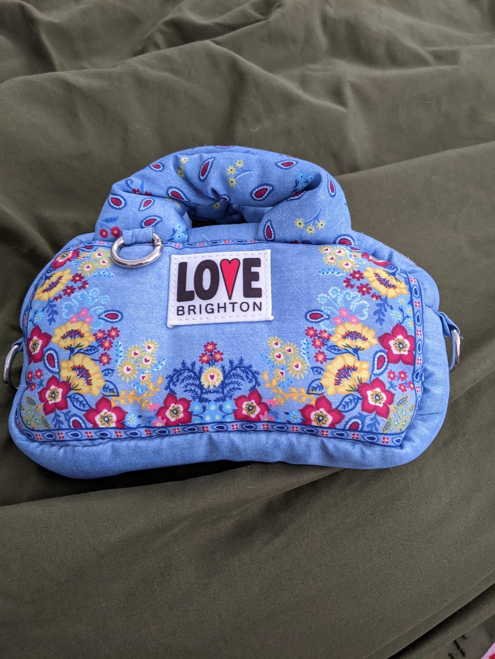 Brighton Love Blue Floral Mini Top-Handle Bag